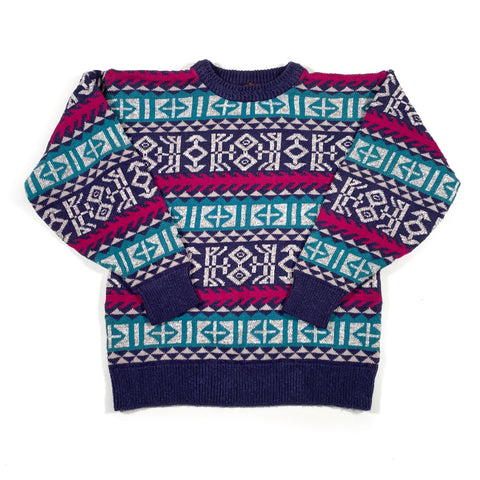 Vintage 80's Atlas Striped Cotton Sweater