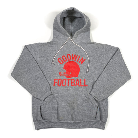 Vintage 80's Godwin HS Football Triblend Hoodie Sweatshirt