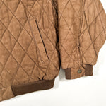 Vintage 90's Banana Republic Suede Leather Quilted Jacket