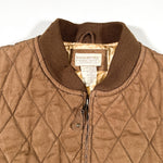 Vintage 90's Banana Republic Suede Leather Quilted Jacket