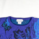 Vintage 90’s Compositions Floral Abstract Knit Sweater
