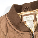 Vintage 90's Banana Republic Suede Leather Quilted Jacket