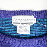 Vintage 90’s Compositions Floral Abstract Knit Sweater