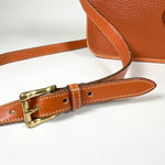 Vintage 90's Dooney & Bourke A290260 Saddle Tan Cavalry Flap Bag