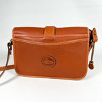 Vintage 90's Dooney & Bourke A290260 Saddle Tan Cavalry Flap Bag