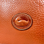 Vintage 90's Dooney & Bourke A290260 Saddle Tan Cavalry Flap Bag