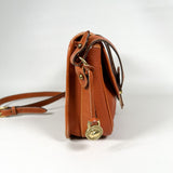 Vintage 90's Dooney & Bourke A290260 Saddle Tan Cavalry Flap Bag