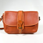 Vintage 90's Dooney & Bourke A290260 Saddle Tan Cavalry Flap Bag