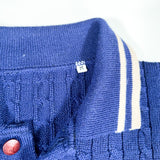 Vintage 90’s Blue Cable Knit Duck Button Sweater