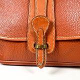 Vintage 90's Dooney & Bourke A290260 Saddle Tan Cavalry Flap Bag
