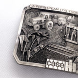 Vintage 1985 Case IH "A Fresh Team for Today's Farmer" Limited Edition Belt Buckle