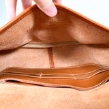 Vintage 90's Dooney & Bourke A290260 Saddle Tan Cavalry Flap Bag