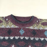 Vintage 90’s Campus Fair Isle Knit Sweater