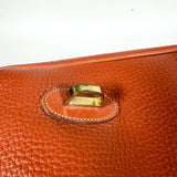 Vintage 90's Dooney & Bourke A290260 Saddle Tan Cavalry Flap Bag