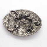 Vintage 1993 Hand Engraved Bison Western Belt Buckle