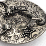 Vintage 1993 Hand Engraved Bison Western Belt Buckle