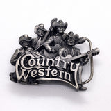 Vintage 1981 Bergamot Brass Works Country Western Band Music Belt Buckle