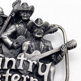 Vintage 1981 Bergamot Brass Works Country Western Band Music Belt Buckle