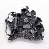 Vintage 1981 Bergamot Brass Works Country Western Band Music Belt Buckle