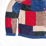 Vintage 90’s Blair Patchwork Chenille Button-Up Sweater