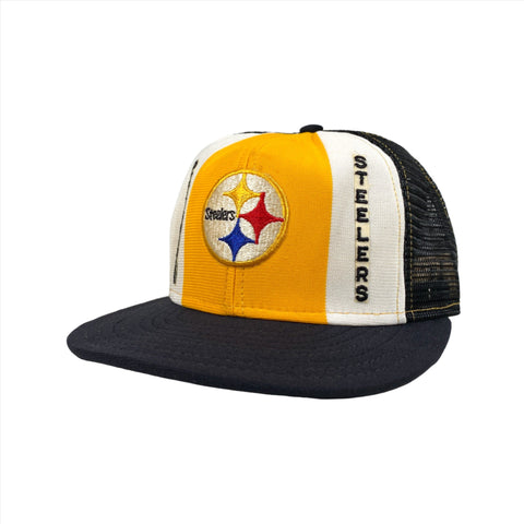 Vintage 80's Pittsburgh Steelers Lucky Stripe Trucker Hat