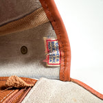 Vintage 90's Dooney & Bourke A7 261662 White & Tan Cavalry Flap Bag