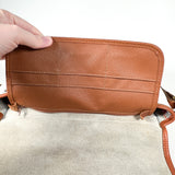 Vintage 90's Dooney & Bourke A7 261662 White & Tan Cavalry Flap Bag