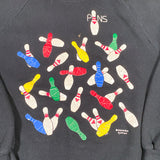 Vintage 80's Bowling Pins Crewneck Sweatshirt