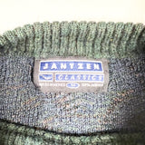 Vintage 90’s Jantzen Classics Green & Blue Textured Knit Sweater