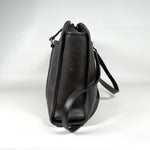 Vintage 80s Coach USA 943-1807 Black Leather Zip Top Briefcase Shoulder Bag