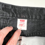 Vintage 1996 Levi's 550 Black Denim Shorts