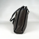 Vintage 80s Coach USA 943-1807 Black Leather Zip Top Briefcase Shoulder Bag