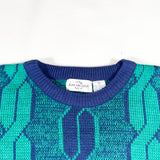 Vintage 90’s Jean Michaud “Cool S” Pattern Knit Sweater