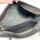 Vintage 80s Coach USA 943-1807 Black Leather Zip Top Briefcase Shoulder Bag