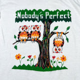 Vintage 70's Nobody's Perfect Owl Novelty Ringer T-Shirt