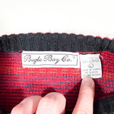 Vintage 90’s Bugle Boy Abstract Knit Sweater Red Multi