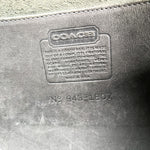 Vintage 80s Coach USA 943-1807 Black Leather Zip Top Briefcase Shoulder Bag