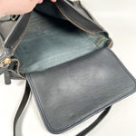 Vintage 80s Coach USA 943-1807 Black Leather Zip Top Briefcase Shoulder Bag