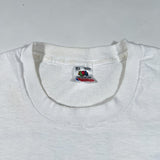 Vintage 90's Split the Difference Surveying Graphic T-Shirt White Made USA Shirt