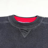 Vintage 90's Tommy Hilifiger All Cotton Heavy Black Crewneck Sweater