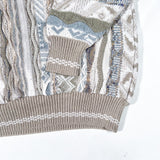 Vintage 90’s Florence Tricot Textured Coogi-style 3D Knit Sweater