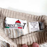 Vintage 90’s Florence Tricot Textured Coogi-style 3D Knit Sweater