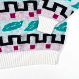 Vintage 80’s Teasers Abstract Geometric Knit Sweater