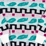 Vintage 80’s Teasers Abstract Geometric Knit Sweater
