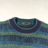 Vintage 90's Geoffrey Beene Striped Crewneck Sweater