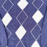Vintage 90’s Charleston Bay Navy Argyle Knit Sweater