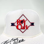 Vintage 80's Roy Clark Autographed White Mesh Trucker Hat