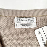 Vintage 90’s Christian Dior Textured V-Neck Sweater