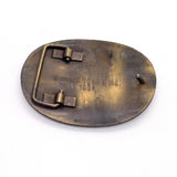 Vintage 1987 Marlboro Cowboy Longhorn Star Solid Brass Belt Buckle
