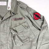 Vintage 70’s U.S. Army OG-107 Tropical Combat Coat Cobra Patch Jacket
